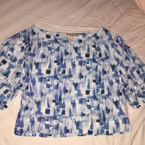 forever 21 , blue and white , crop top